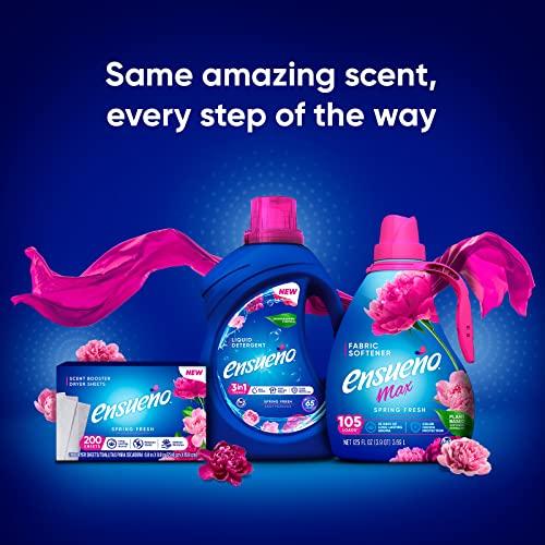 ENSUEÑO Ensueño - Max Liquid Fabric Softener- With Long-Lasting Freshener And Wrinkle Eliminating formula, Spring Fresh Scent - (125 oz)