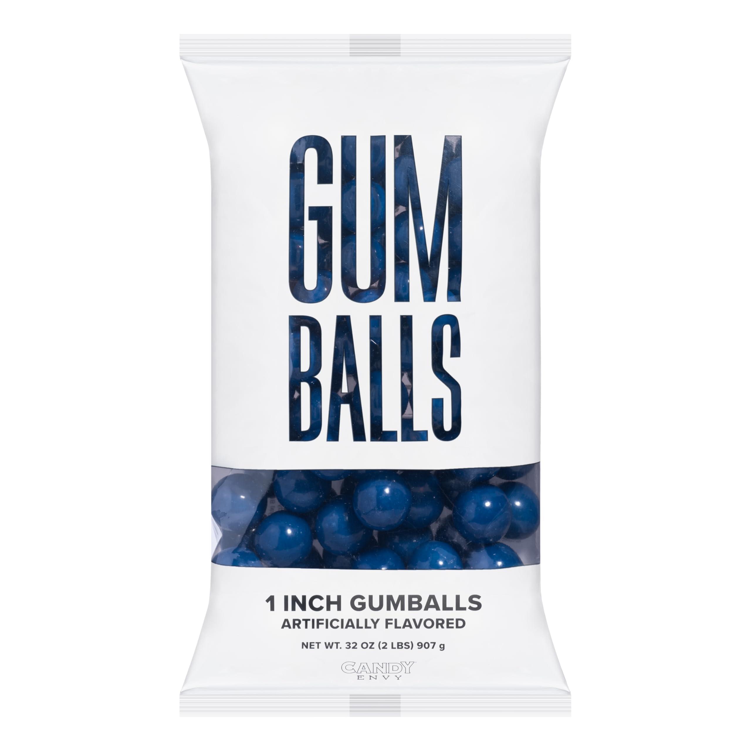 Candy Envy Large 1" Royal Blue Gumballs - 2 Pound Bag - Approximately 120 Gumballs Per Bag
