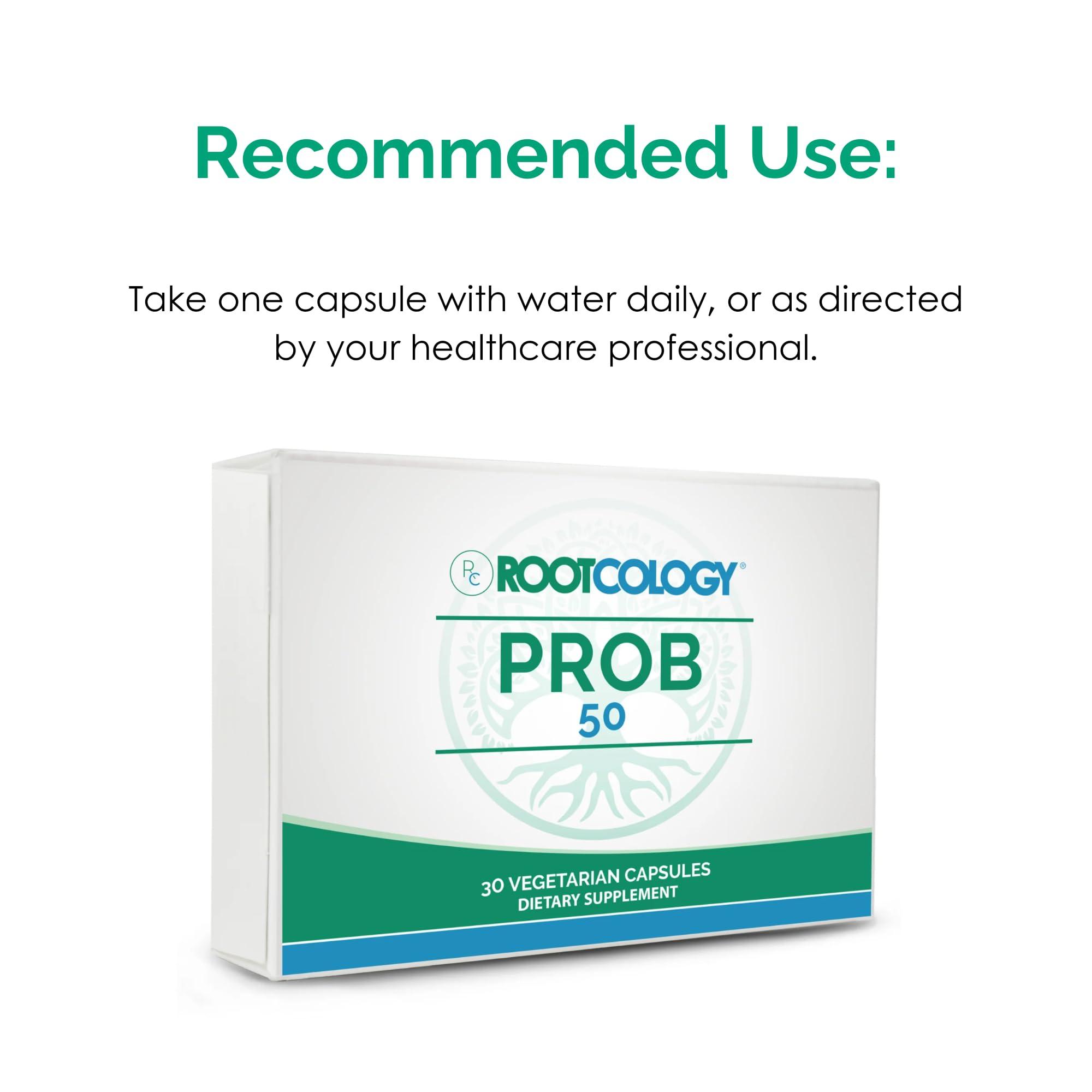 Rootcology Rootcology by Dr. Izabella Wentz | ProB 50 | 18 Shelf-Stable Probiotic Strains to Support Gut Health and Maintain Bowel Regularity with Bifidobacterium, Lactobacillus and More | 30 Vegetarian Capsules