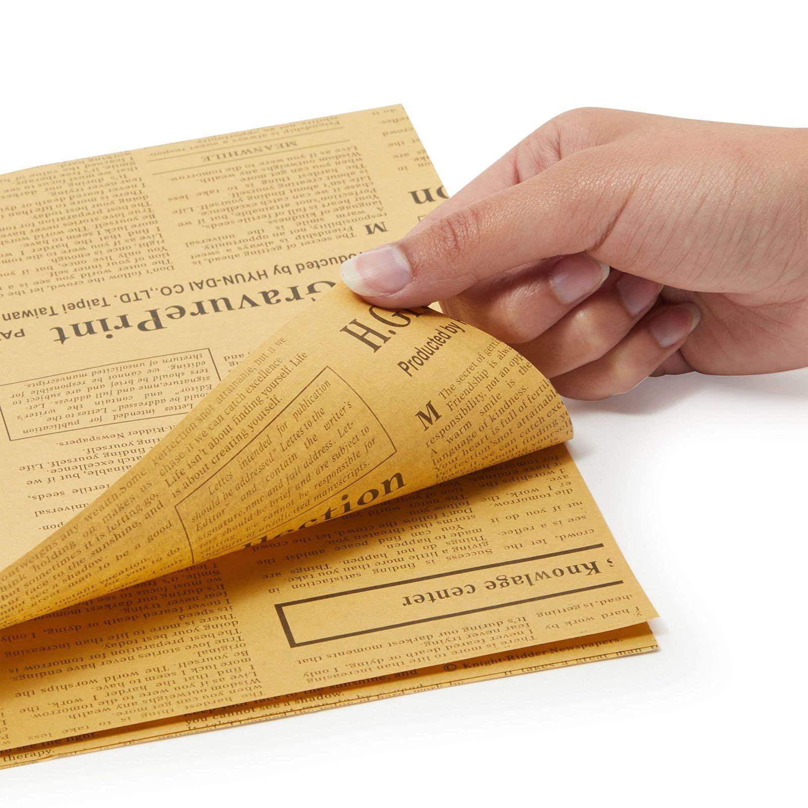 Juvale Juvale 12 Sheets of Kraft Paper - Vintage Newspaper Wrapping Paper - Brown Gift Wrap for Arts and Crafts, Bulletin Board Easel, DIY Projects (28 x 20 Inches)