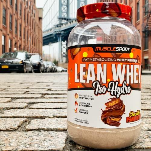 Musclesport Musclesport Lean Whey Revolution Protein Powder - Whey Protein Isolate - Low Calorie, Low Carb, Low Fat, Incredible Flavors - 25g Protein per Scoop (2LB, Chocolate Peanut Butter)