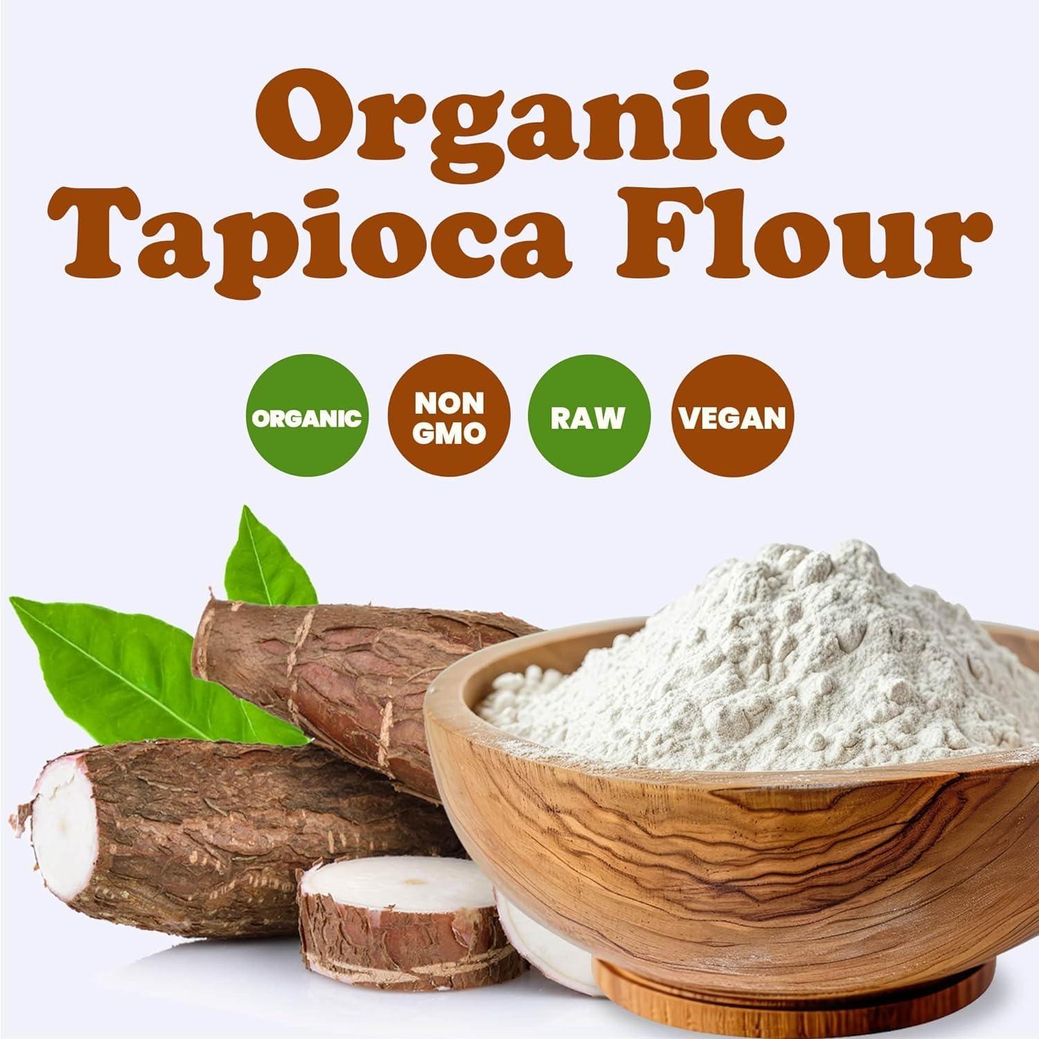 Food to Live Food to Live Organic Tapioca Flour, 3 Pounds Non-GMO Finely Ground Tapioca Starch. Wheat and Rice Flour Substitute. All Purpose Thickening Agent for Baking, Sauces & Gravies. Vegan, Bulk