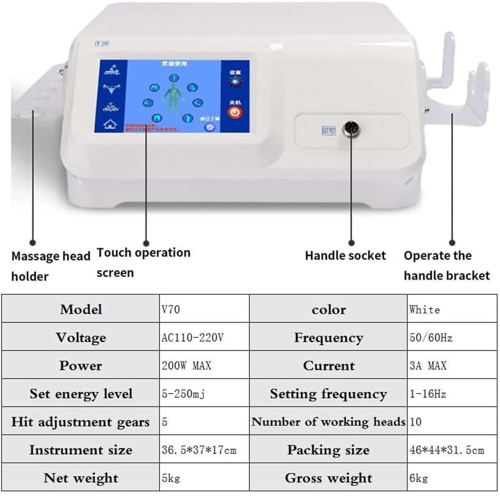 HENGCMM HENGCMM ED Shockwave Therapy Machine, ESWT Shockwave Therapy Machine Multifunctional Extracorporeal Shockwave Therapy Device for Pain Relief Feet Muscle Relaxed