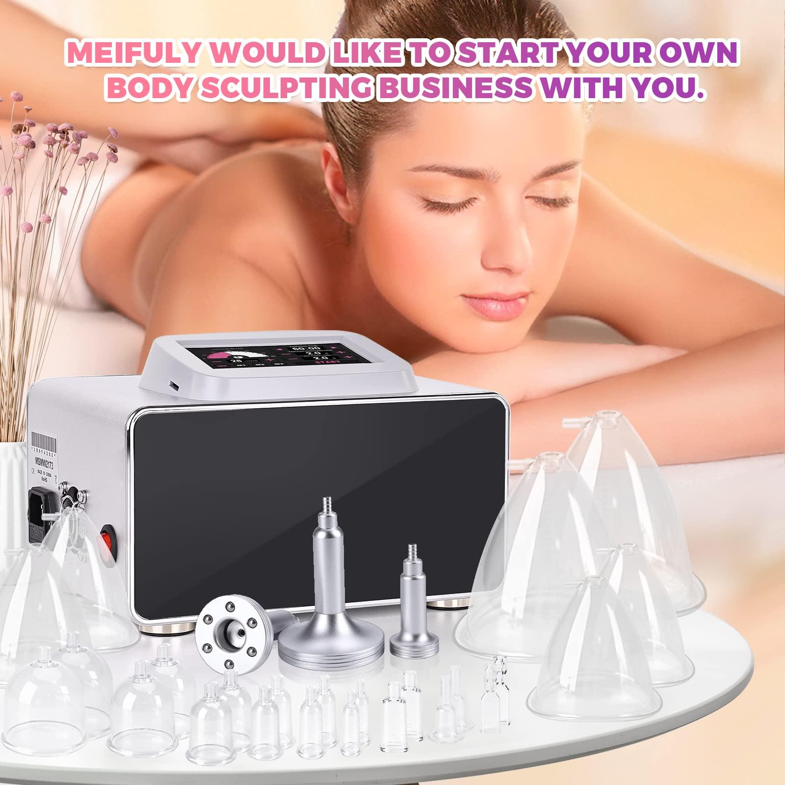 Meifuly Meifuly Vacuum Therapy Machine with 1500ML Large Cups, Vacuum Cupping Machine, Vacuum Cupping Therapy Sets with 24 Vacuum Cups and 3 Pumps, 0-60 cmHg