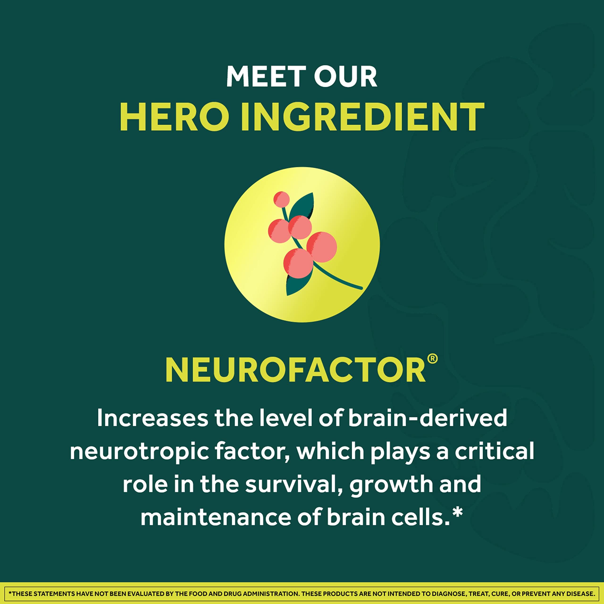 NEURIVA NEURIVA Brain + Energy Gummies, Nootropic Brain Supplements for Focus and Concentration with Neurofactor, Vitamin B12 & Caffeine for an Energy Boost*, 75ct Natural BlackBerry