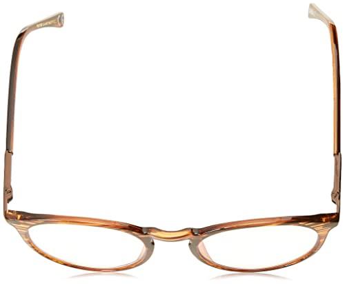 Foster Grant Foster Grant McKay Multifocus Round Reading Glasses, Brown/Transparent, 48 mm + 1, 1018255-100.COM