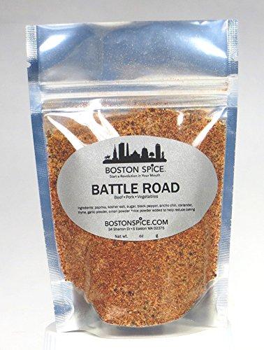 Boston Spice Boston Spice Battle Road HANDMADE Seasoning Steakhouse Blend for Beef Chicken Pork Steak Meat Ribs Prime Rib Roasts Barbecue Smoker BBQ Baked Grilling Grill Turkey Dry Rubs 1/2 Cup of Spice 3oz/87g
