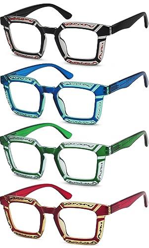 Eyekepper Eyekepper 4 Pack Reading Glasses for Women Floral Pattern Design Readers +2.75