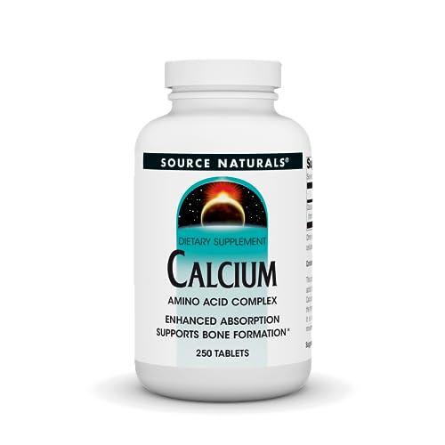 Source Naturals Source Naturals Calcium, Amino Acid Chelate - Enhanced Absorption & Supports Bone Formation - 250 Tablets