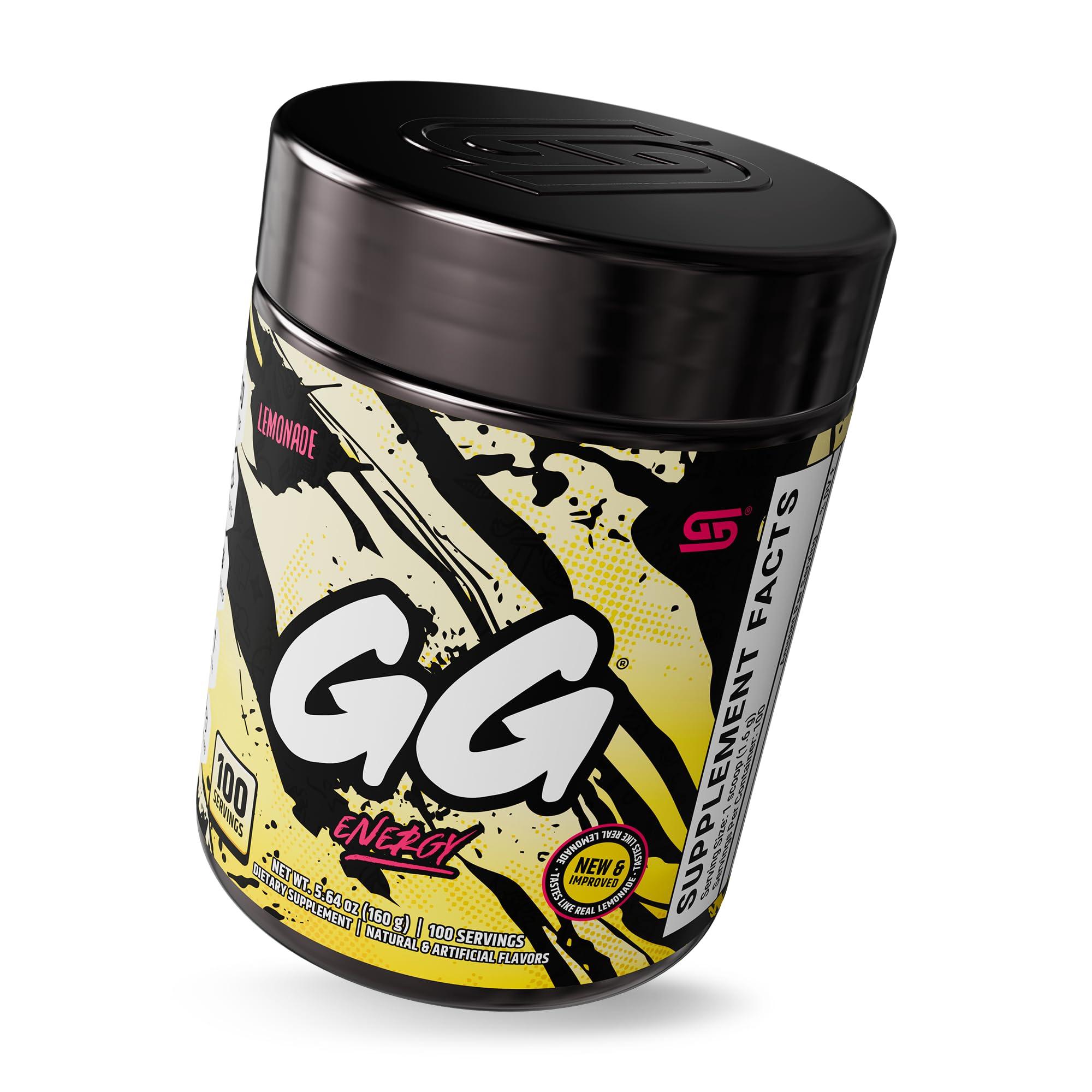 Gamer Supps Gamer Supps, GG Energy Lemonade (100 Servings) - Keto Friendly Gaming Energy and Nootropic Blend, Sugar Free + Organic Caffeine + Vitamins + Immune Support, Powder Energy Drink