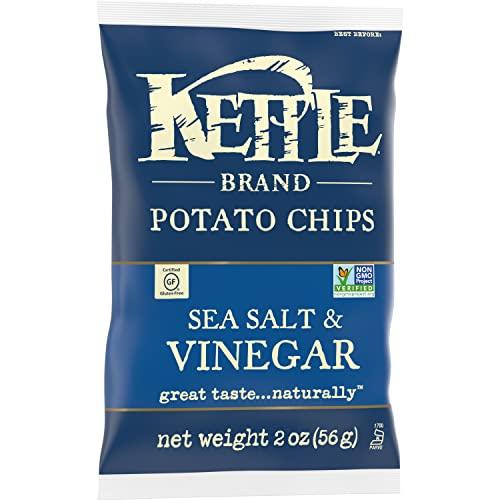 Kettle Brand Kettle Brand Potato Chips, Salt & Vinegar Kettle Chips, Snack Bag, 2 Oz