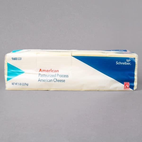 Schreiber Schreiber 5 lb. 160 Count Pre-Sliced Real White American Cheese, Pack of 1