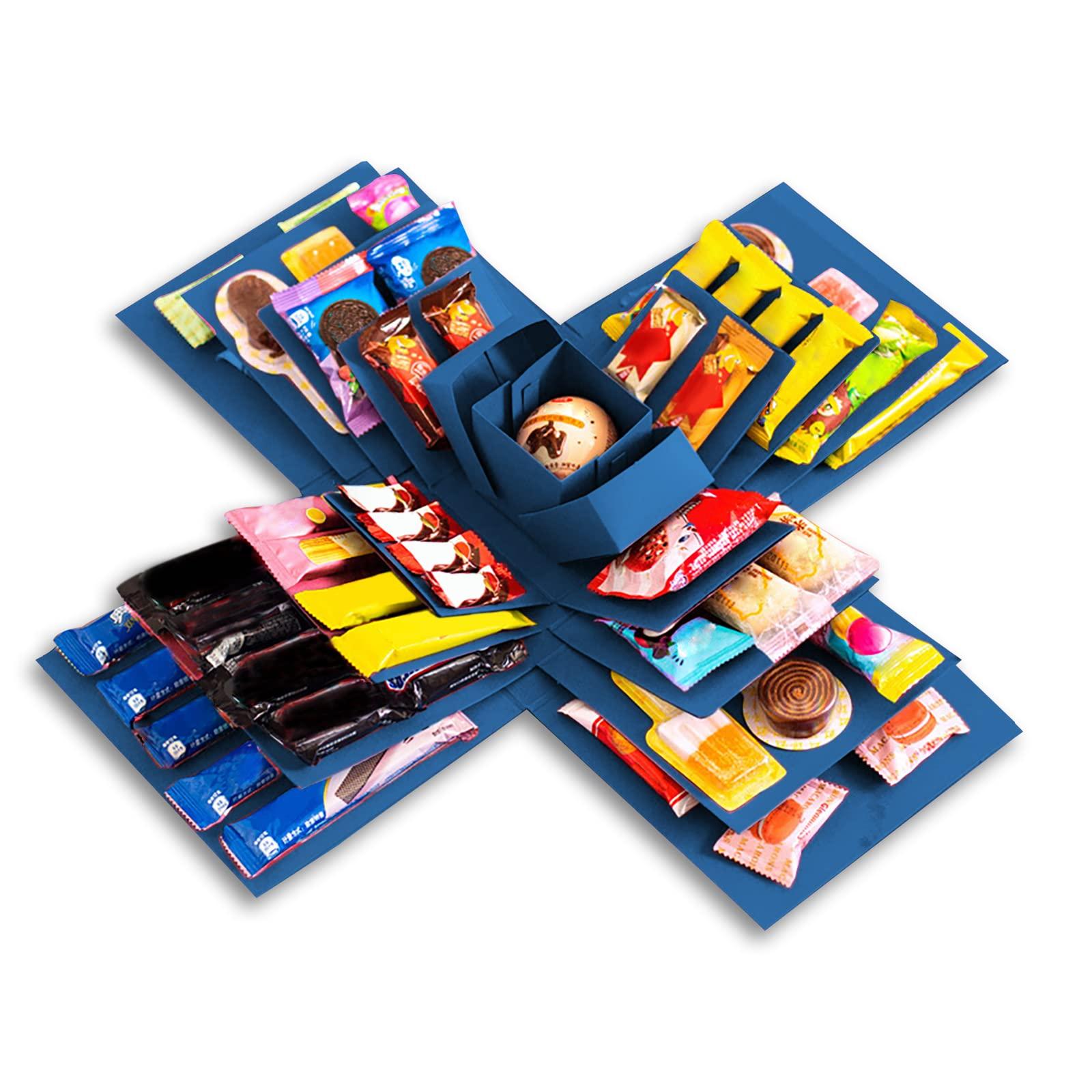 TITA-DONG TITA-DONG 5 Layer Creative Explosion Gift Box, DIY Snack Explosion Box, Candy Explosion Box, Suprise Gift Box, DIY Explosion Gift Box for Valentines Day Gifts Birthday Wedding Anniversary(Pink)