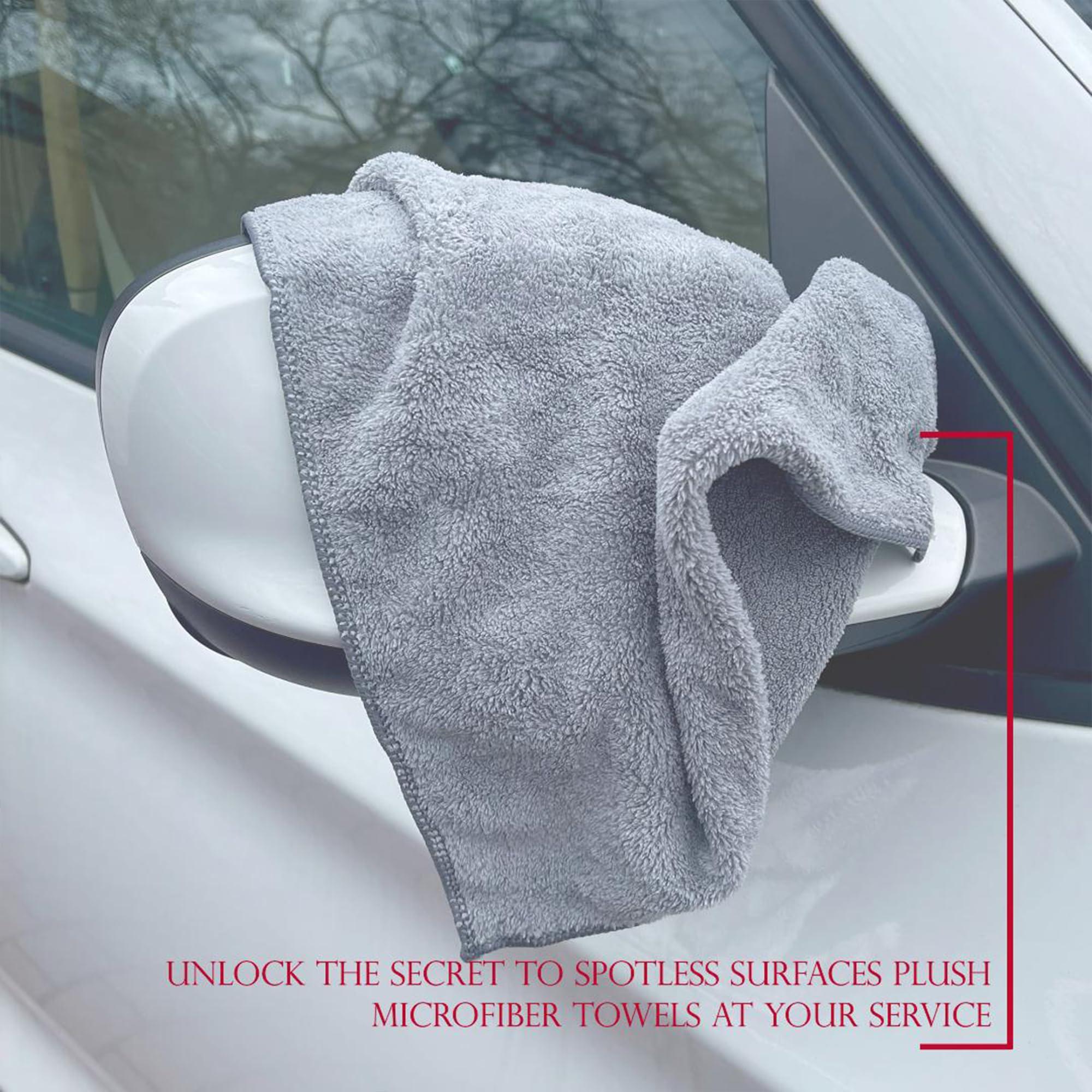 Blue Horizon Blue Horizon Microfiber Cleaning Towels High Plush All Purpose Cleaning Rags 12-Pack 16x16 for Professional Polishing Waxing Removal as Car Auto Detailing Washcloths