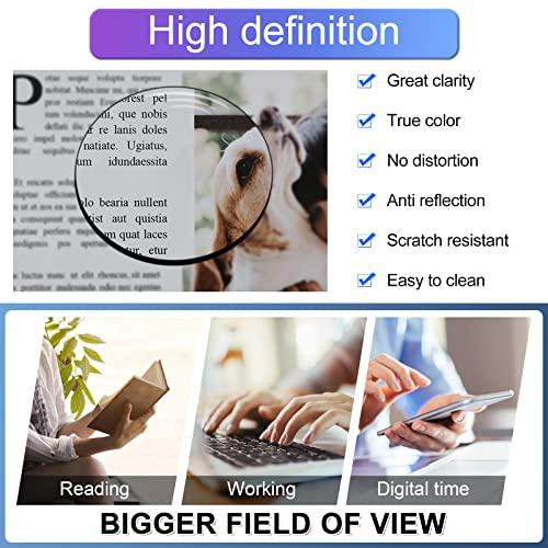 MARE AZZURO MARE AZZURO Oversized Reading Glasses Women Large Square Readers 1.00 1.25 1.50 1.75 2.00 2.25 2.50 2.75 3.00 3.50 4.00 5.00 6.00 (Black-clear, 1.0)