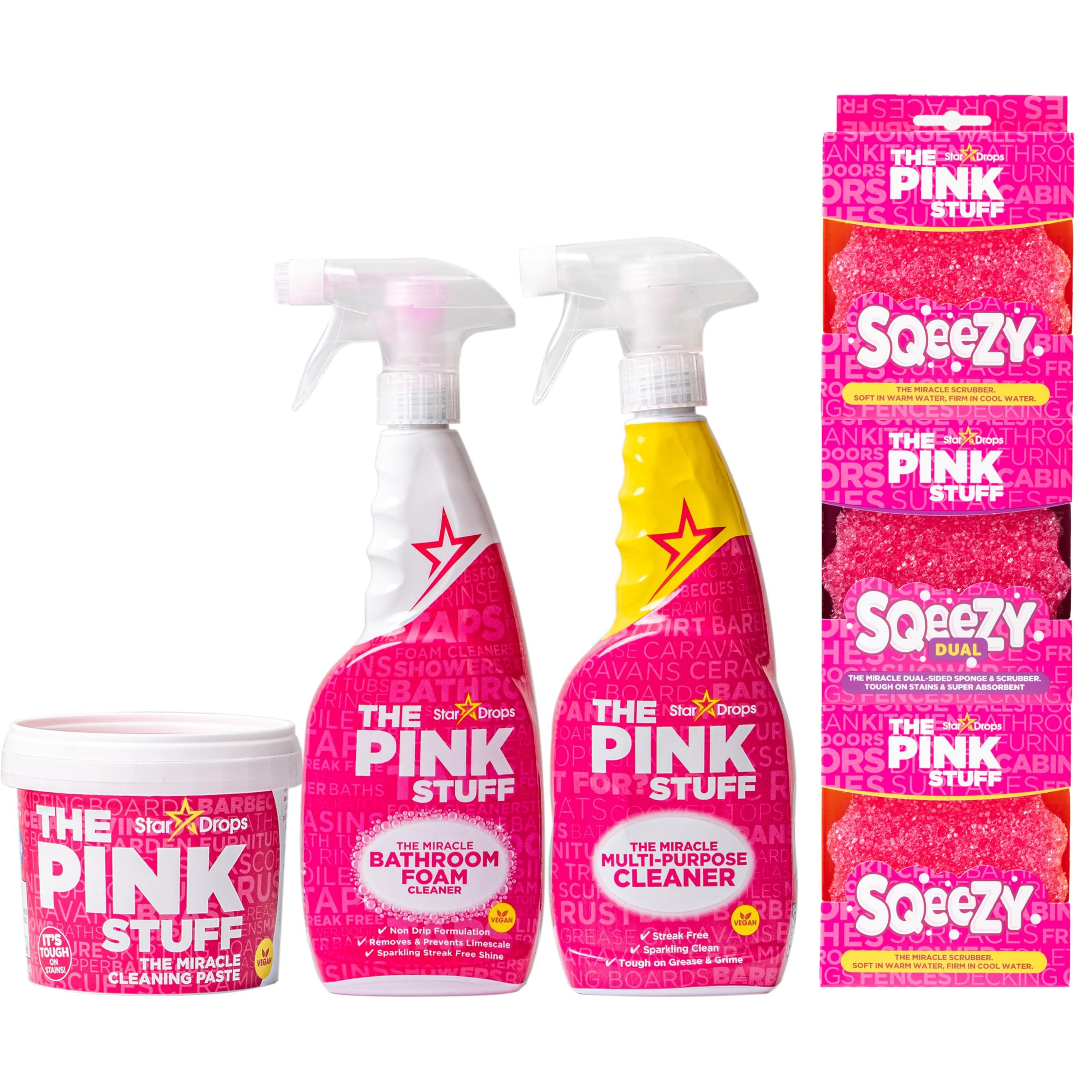 Stardrops Stardrops The Pink Stuff Ultimate Cleaning Pack Miracle Cleaning Paste, Multi-Purpose Spray & Bathroom Foam Cuts Grease, Removes Stains, Cleans Kitchens, Bathrooms, and More