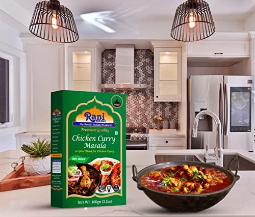 Rani Brand Authentic Indian Products Rani Chicken Curry Masala (Indian 13-Spice Blend for Chicken) 3.5oz (100g) ~ All Natural | Vegan | No Colors | Gluten Friendly | NON-GMO | Indian Origin