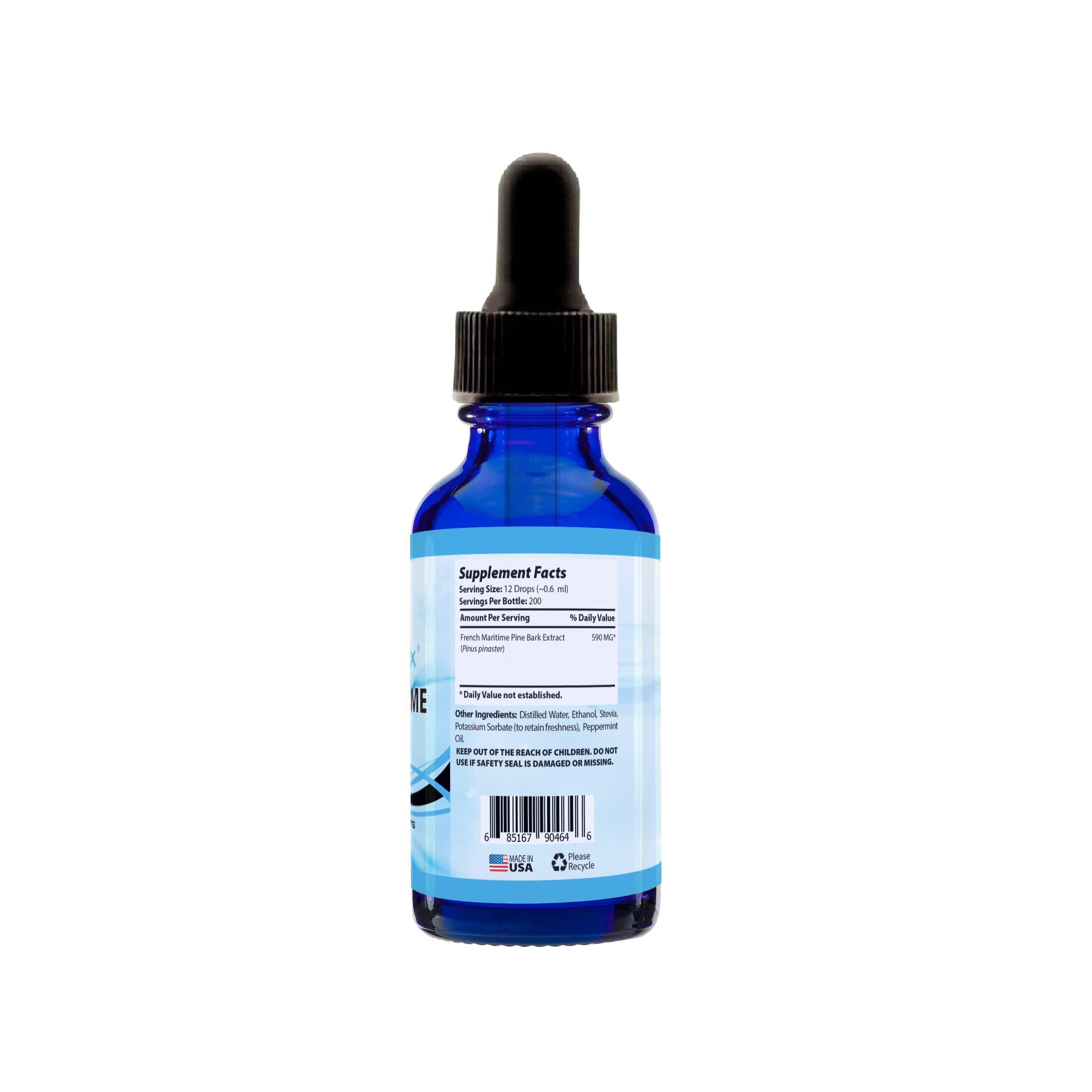 Absonutrix Absonutrix French Maritime Pine Bark Extract 590 mg, 4 Fl Oz drops - 200 Servings, Bioavailability, Easy-To-Consume, Cruelty-Free, Vegetarian, Third-Party Tested, Non-GMO, Made in USA