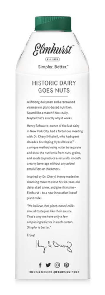 Elmhurst ELMHURST Unsweetened Almond Milked, 32 FZ