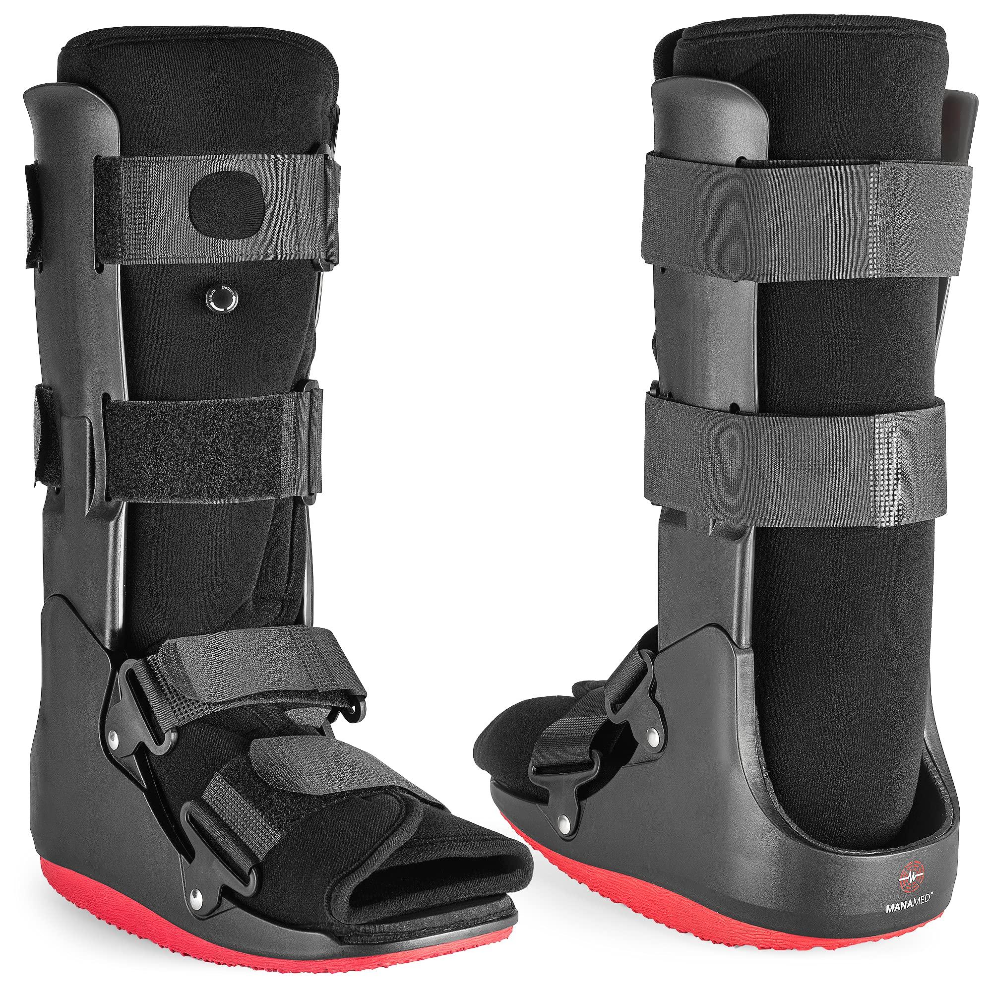ManaMed ManaMed ManaEZ Air Boot Tall CAM Boot | Orthopedic Walking Boot for Sprained Ankle with Air Pump | Foot Brace for Injured Foot, Ankle Sprain, Broken Toe & Post Surgery | Fracture & Cast Boots (Small)