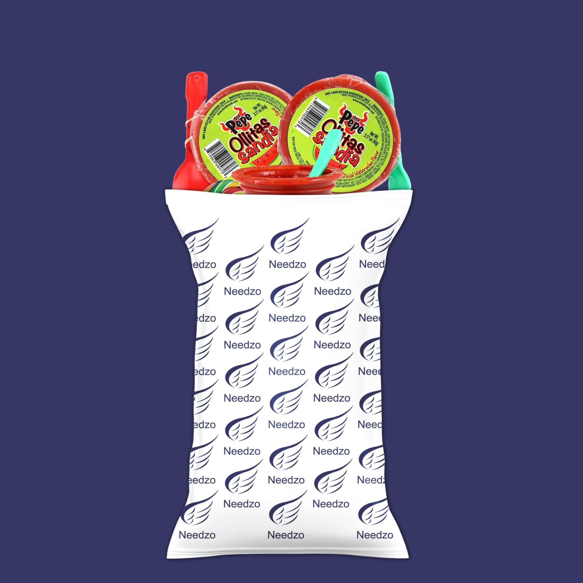 Needzo Spicy Watermelon Flavored Mexican Candy, Soft Liquid Sweets with Spoons, 3.17 Ounces (Pack of 3) (Spicy Watermelon)