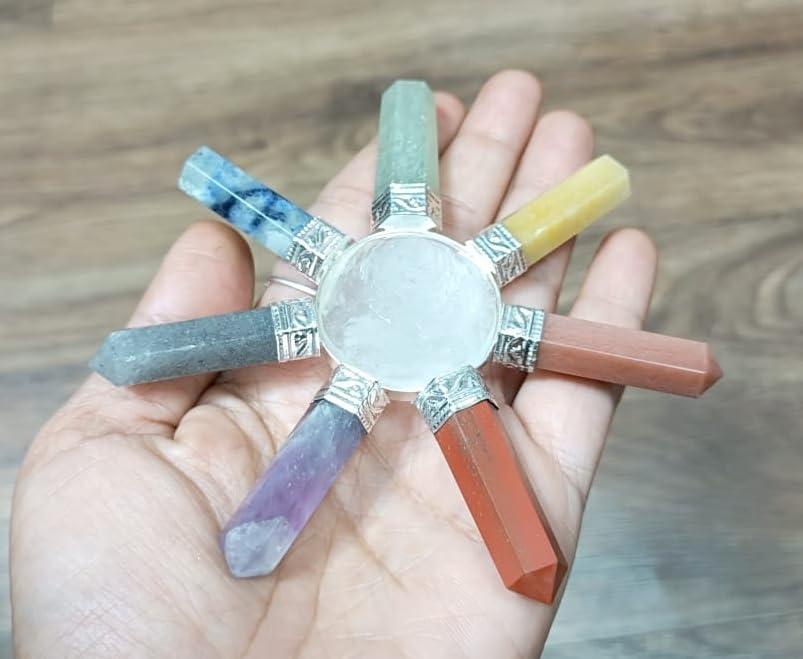 Jet International Crystal Jet Chakra Energy Generator for Chakra Balancing Positive Vibes Home Office Aura Protect Spiritual Healing Crystal Pyramid Generator