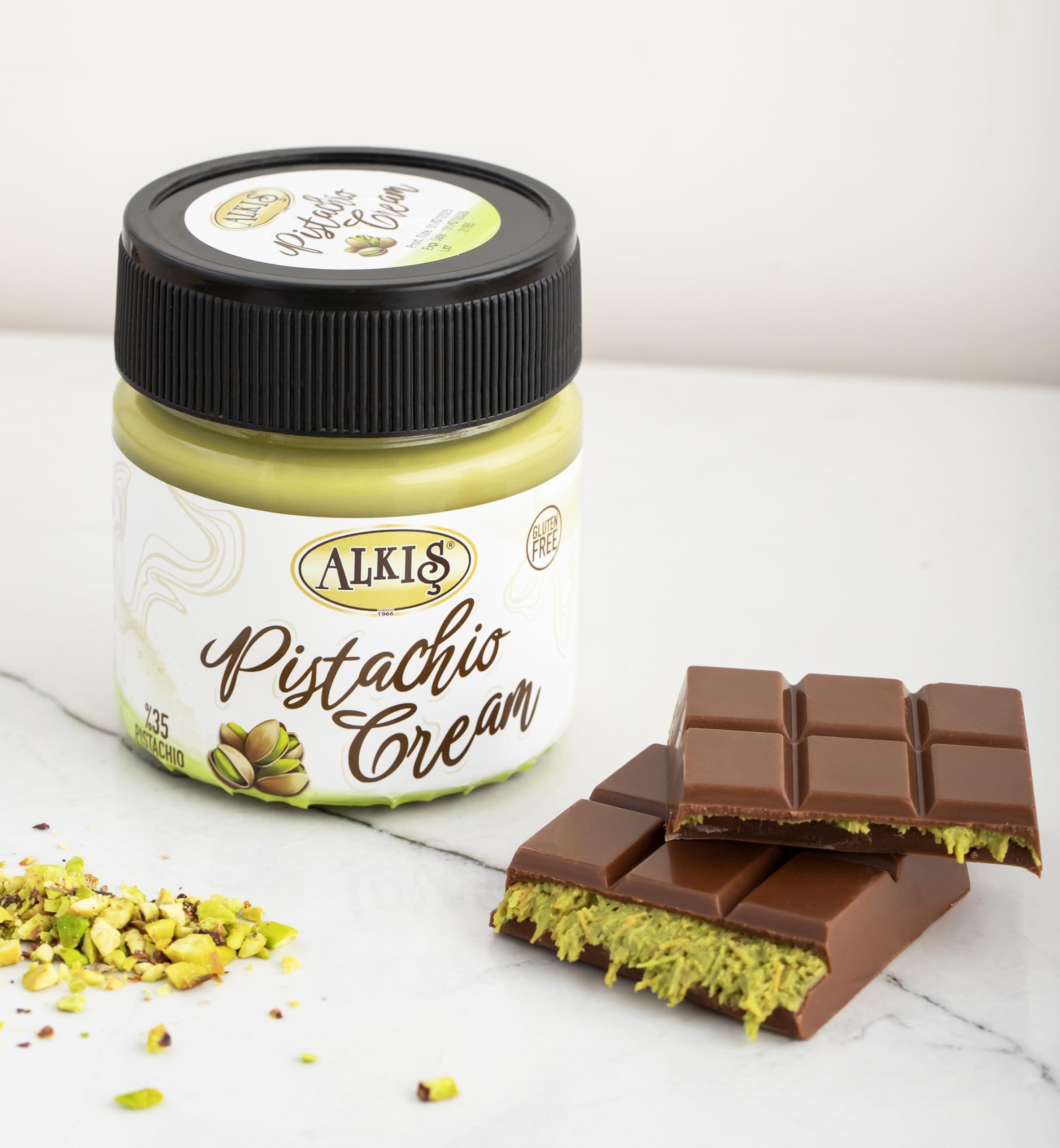 Alkis Pistachio Cream, Pistachio Paste, Pistachio Spread, Pistachio Cream for Dubai Chocolate Bar, 7.05 oz.(200gr)