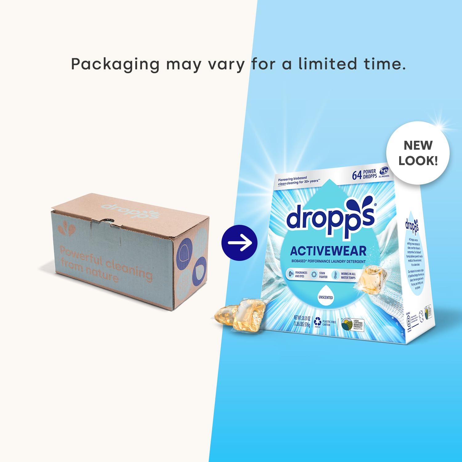 dropps Dropps Sensitive Skin Laundry Detergent Pods, Unscented (64 Tablets) - Dermatologist Tested Laundry Pods - HE Compatible Laundry Supplies for Clean Clothes, Vegan & Dye-Free