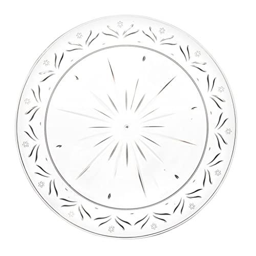 EcoQuality EcoQuality 7\" inch Round Clear Plastic Plates with Crystal Like Design - China Like Party Plates, Heavy Duty Disposable Salad Plates, Dinner Plate, Desserts, Weddings, Serveware (60 PACK)