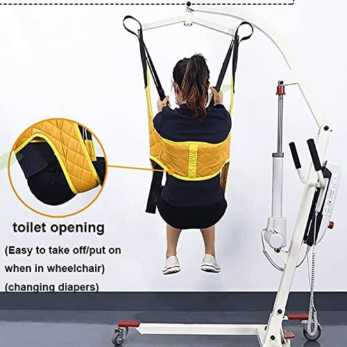 MOFOCO MOFOCO Toileting Sling Patient Lifter, Medical Lift Equipment Commode Sling Divided Leg Sling Medical Transfer Belt with Four Point Support Full Body Sling
