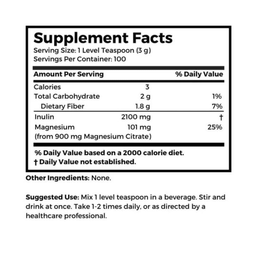 Dr Clark Store Dr. Clark Inulin Powder (FOS)  Prebiotic Soluble Fiber for Gut Health, 300g  Supports Digestive Health & Regularity