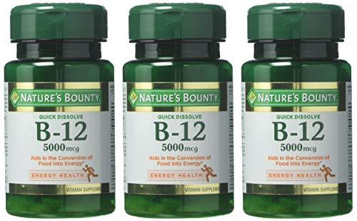 Nature's Bounty Nature's Bounty Vitamin B-12 5000 mcg, 40 Quick Dissolve Tablets (Pack of 3)