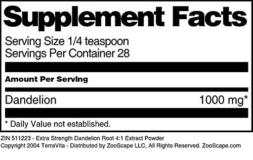 TerraVita Extra Strength Dandelion Root 4:1 Extract Powder (1 oz, ZIN: 511223)