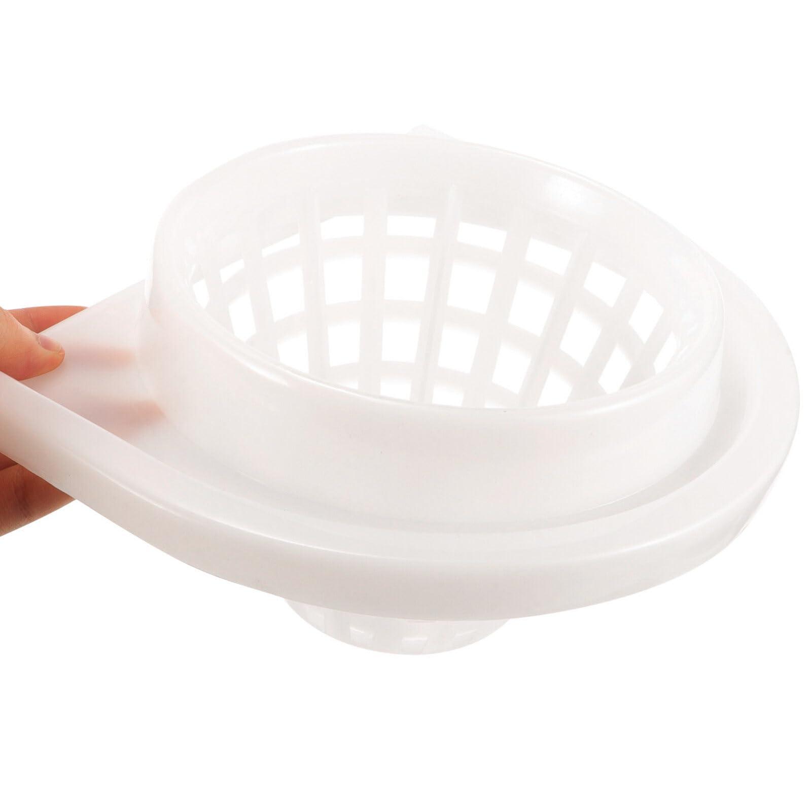 SOLUSTRE SOLUSTRE Plastic Mop Bucket Baskets, Cleaning Mop Bucket Drainage Basket Replacement Bucket Mop Cleaning Mop Strainer Basket for Mop Buckets Accessories White