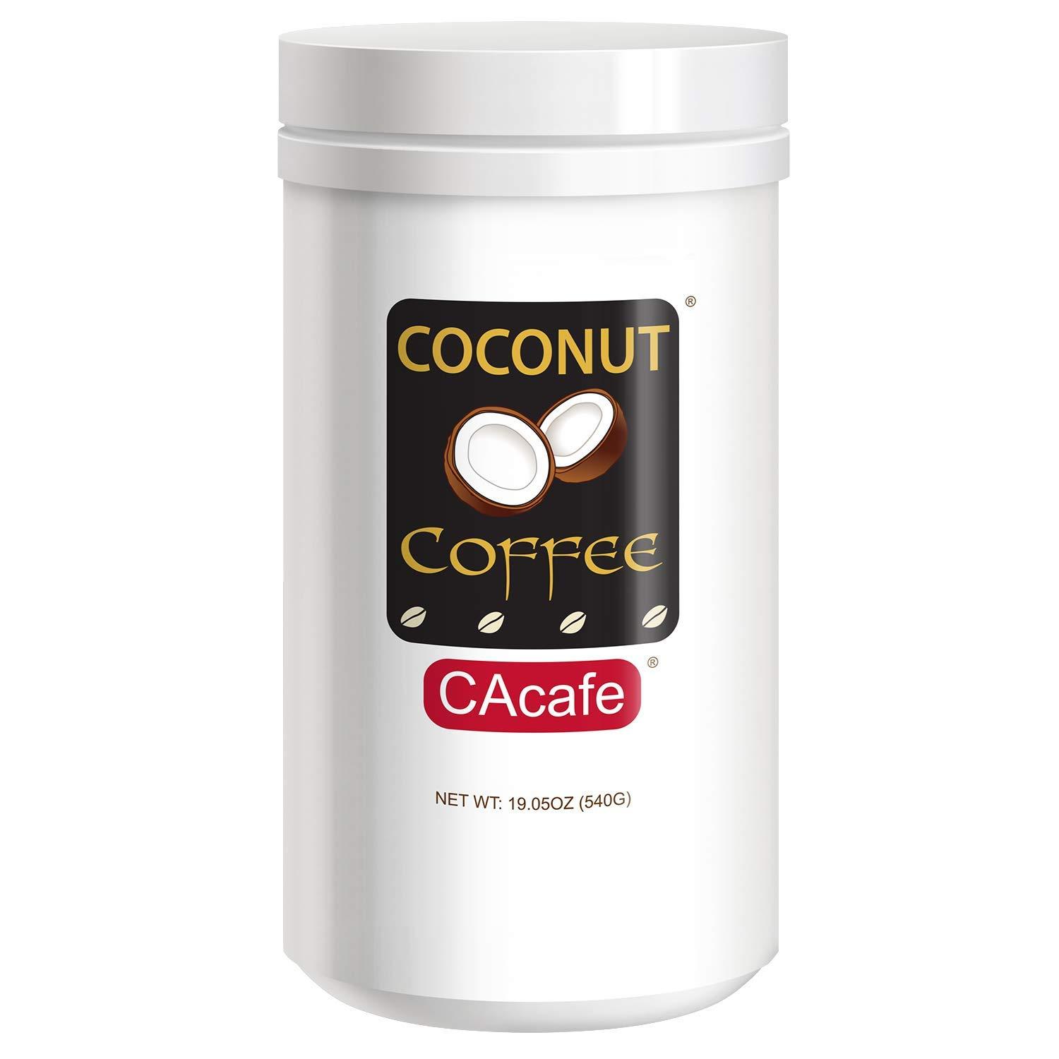 CAcafe CAcafe Coconut Coffee, Coconut Infused Colombian Coffee, Creamy Drink Mix, Make Iced or Hot, Packed with Antioxidants, Natural Energy, and Stress Relief 19.05oz