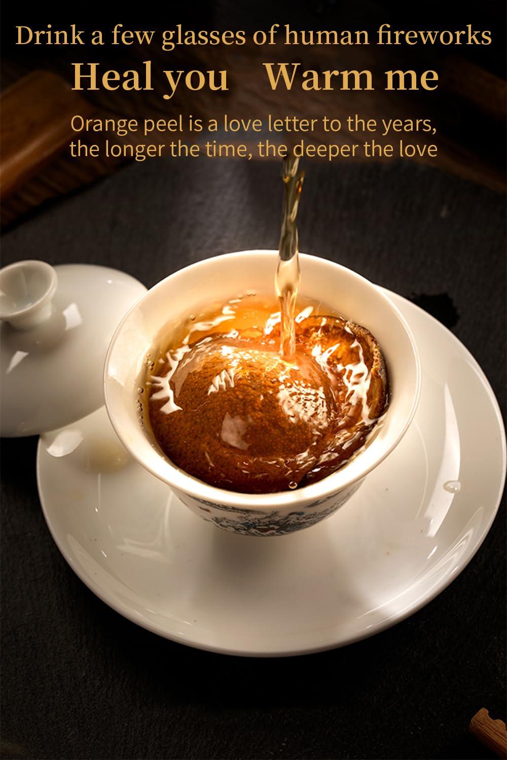 hee creek Hee Creek Dried tangerine peel Matured Mandarin Peel chen pi 2.12oz/60g Dried Citrus Peel Xinhui Tangerine Orange peel