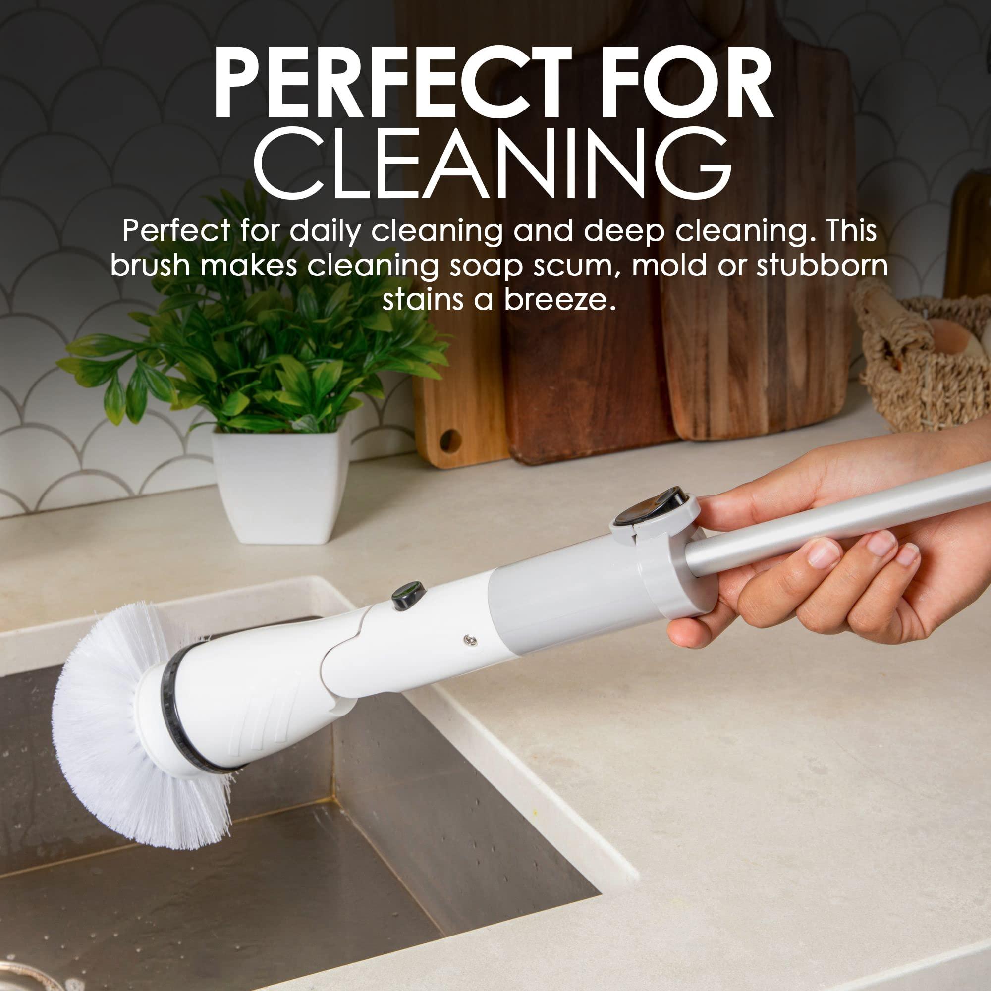 Standout Materials Electric Spin Scrubber, Cordless and Portable Power Scrubber Kit with Replaceable Brush Heads Cleaning Brush for Cleaning Tile, Sink, Window, Floor, Tub, Car