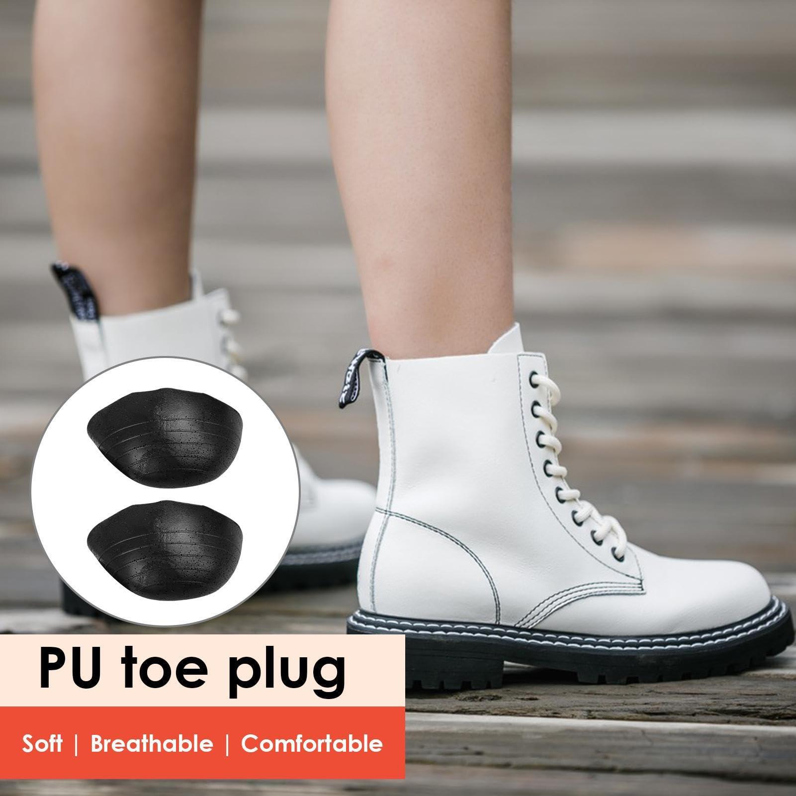 disel disel Toe Plug, Toe Inserts Shoe Filler, Boot Filler Stuffer, Shoes Too Big Inserts, Liner Shoe Size Pad for Sneakers Loafers Flats Casual Shoes Party Wear, round head, Black