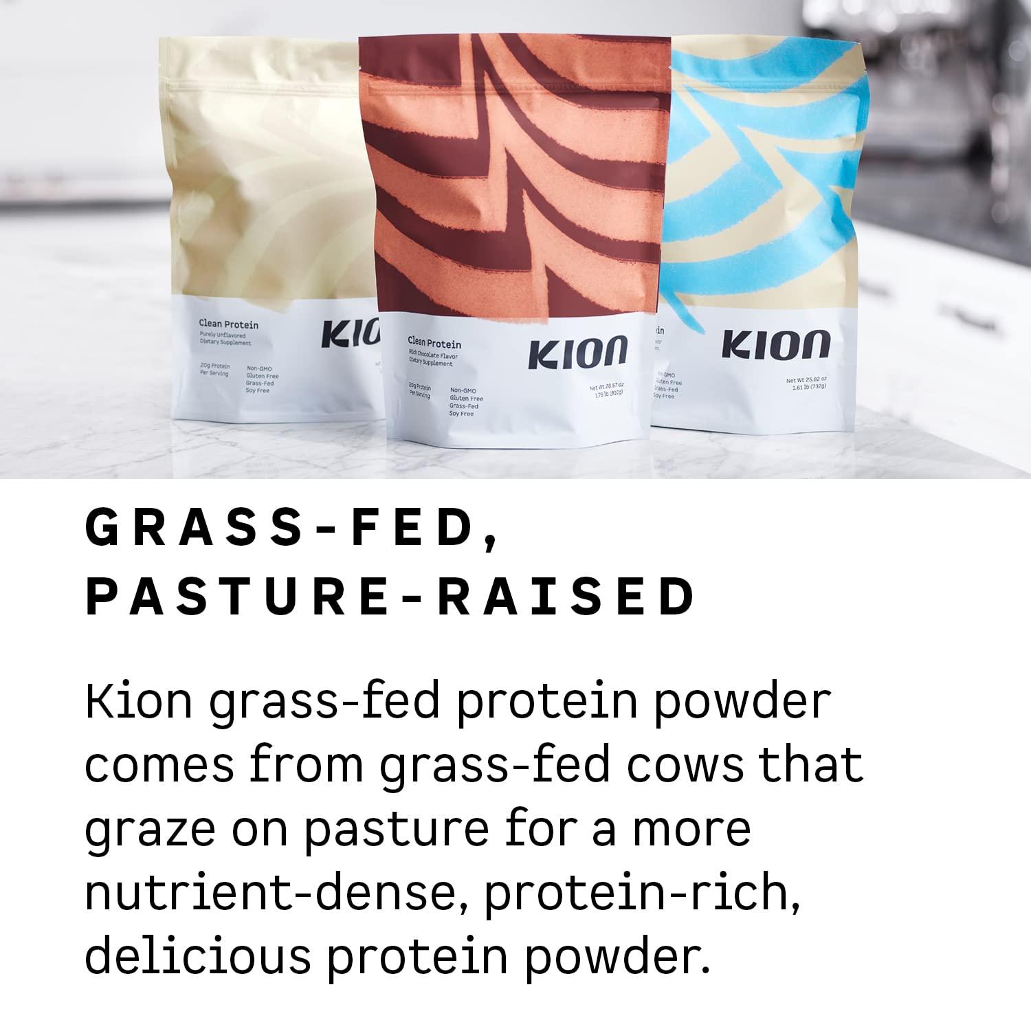 Kion Kion Clean Protein | Grass-Fed & Pasture-Raised Whey Isolate Protein Powder | Rich Chocolate | 30 Servings
