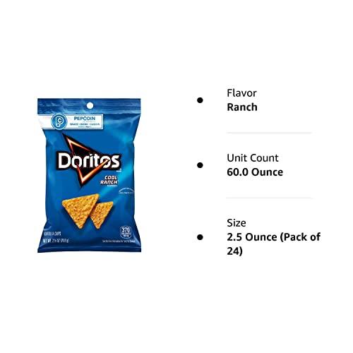 Doritos Doritos Cool Ranch Tortilla Chips, 2.5 Ounce -- 24 per case.