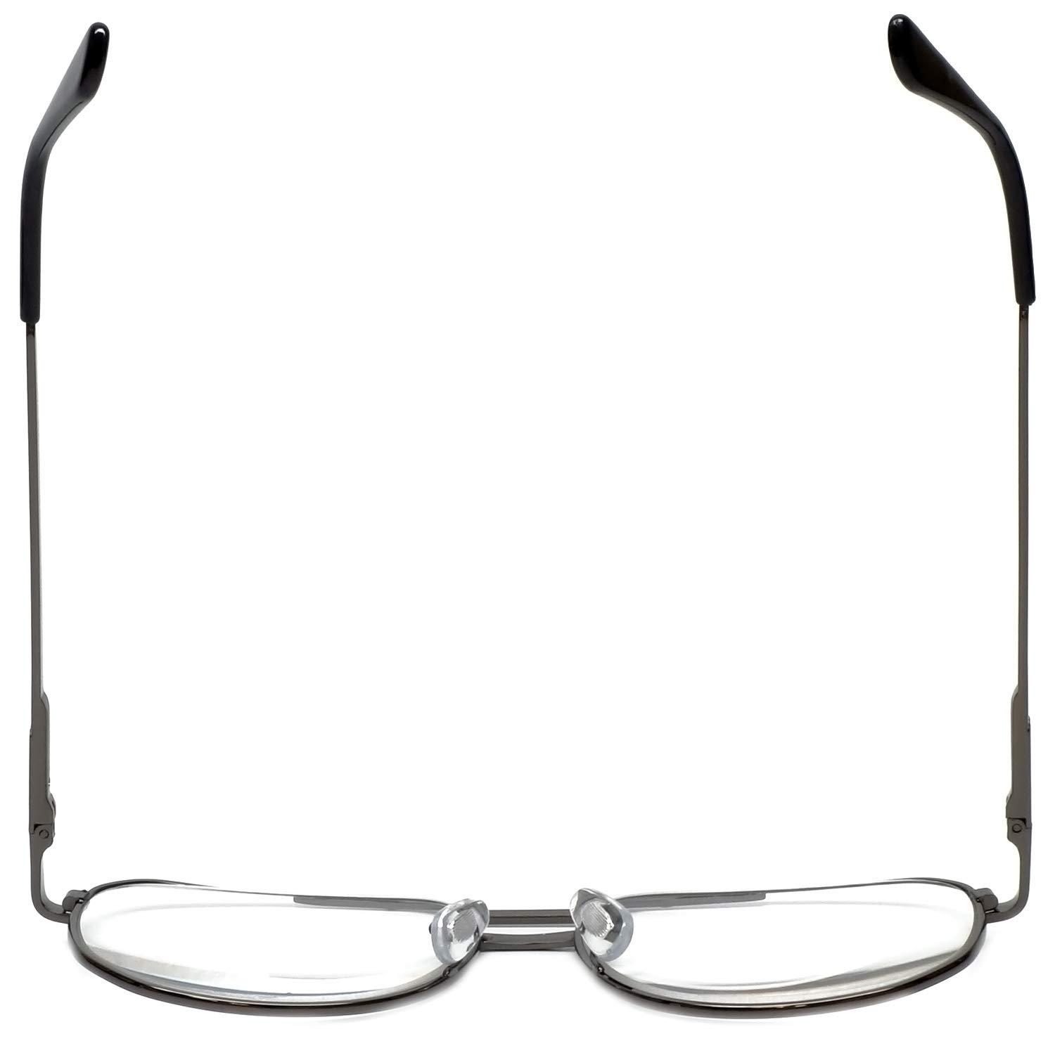 Calabria Calabria 1106 Metal Pilot Reading Glasses in GunMetal +1.25 Spring Hinge 55mm