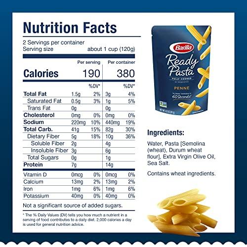 Barilla BARILLA Ready Pasta, Penne Non-GMO, No Preservatives 8.5 Ounce (Pack of 6)