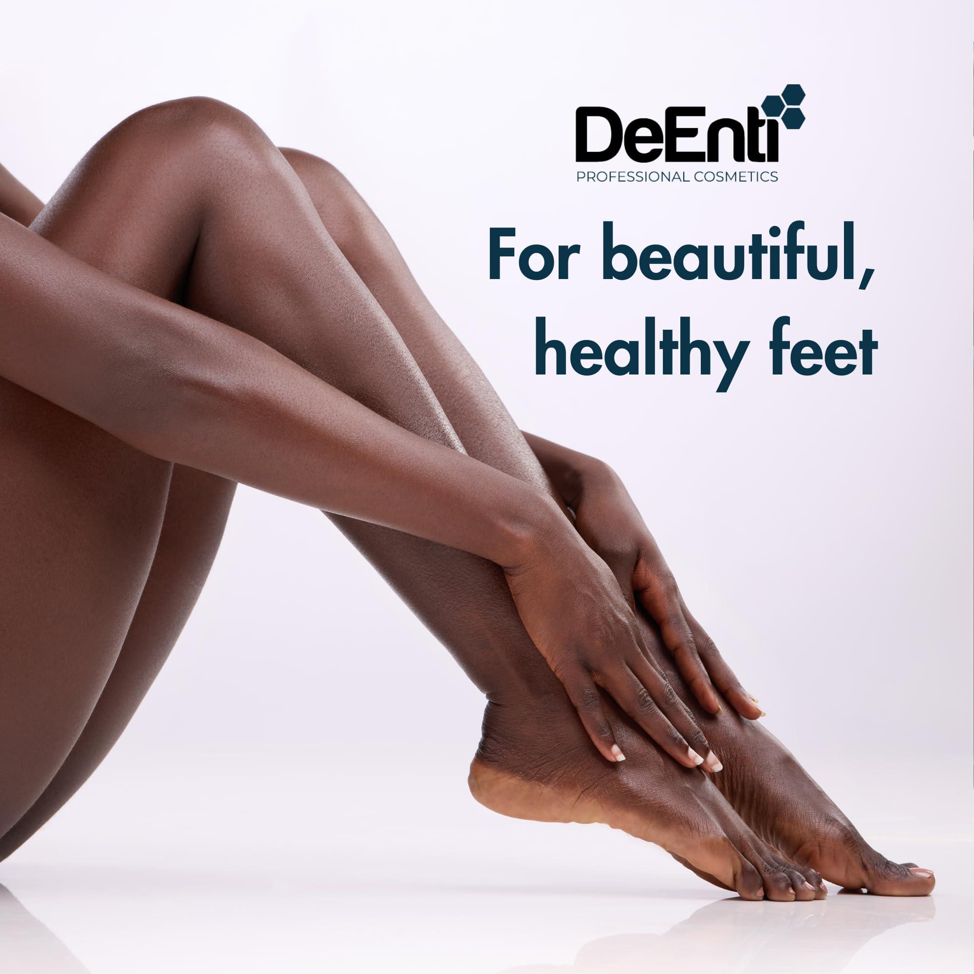 DeEnterprises, Inc. DeEnti Callus Remover for Feet, Extra Strength Foot Callus Remover Gel, 8oz Salon Grade Home Pedicure Supplies for Dry Skin, Cracked Heel, Professional Strength Foot Care, Cool Mint