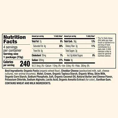 Annie's Homegrown Annie\'s Classic Cheddar Deluxe Rich and Creamy Microwave Mac & Cheese with Organic Pasta, 4 Ct, 2.6 OZ Cups