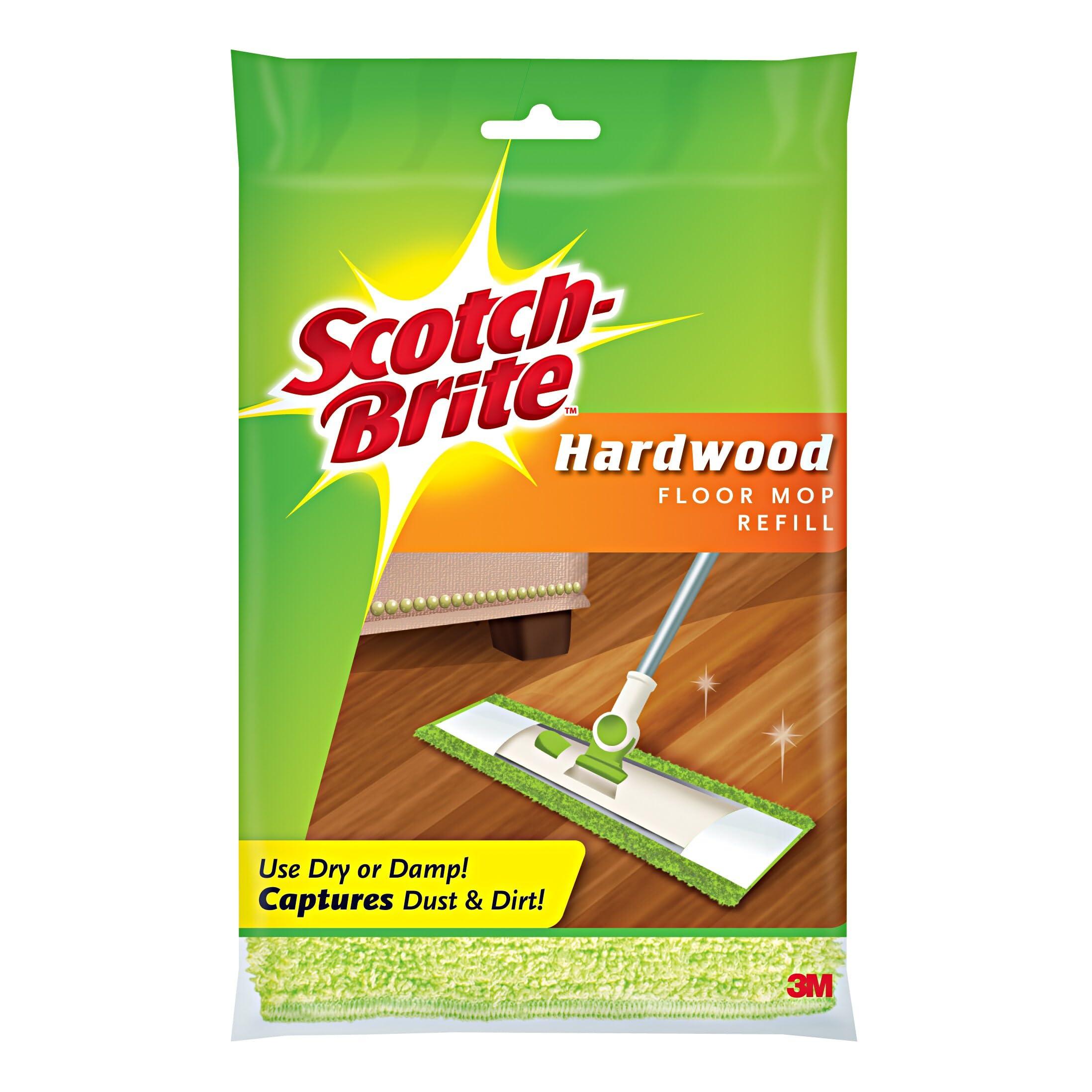 3M Scotch-Brite Microfiber Hardwood Floor Mop Refill, 1 Mop Head Refill