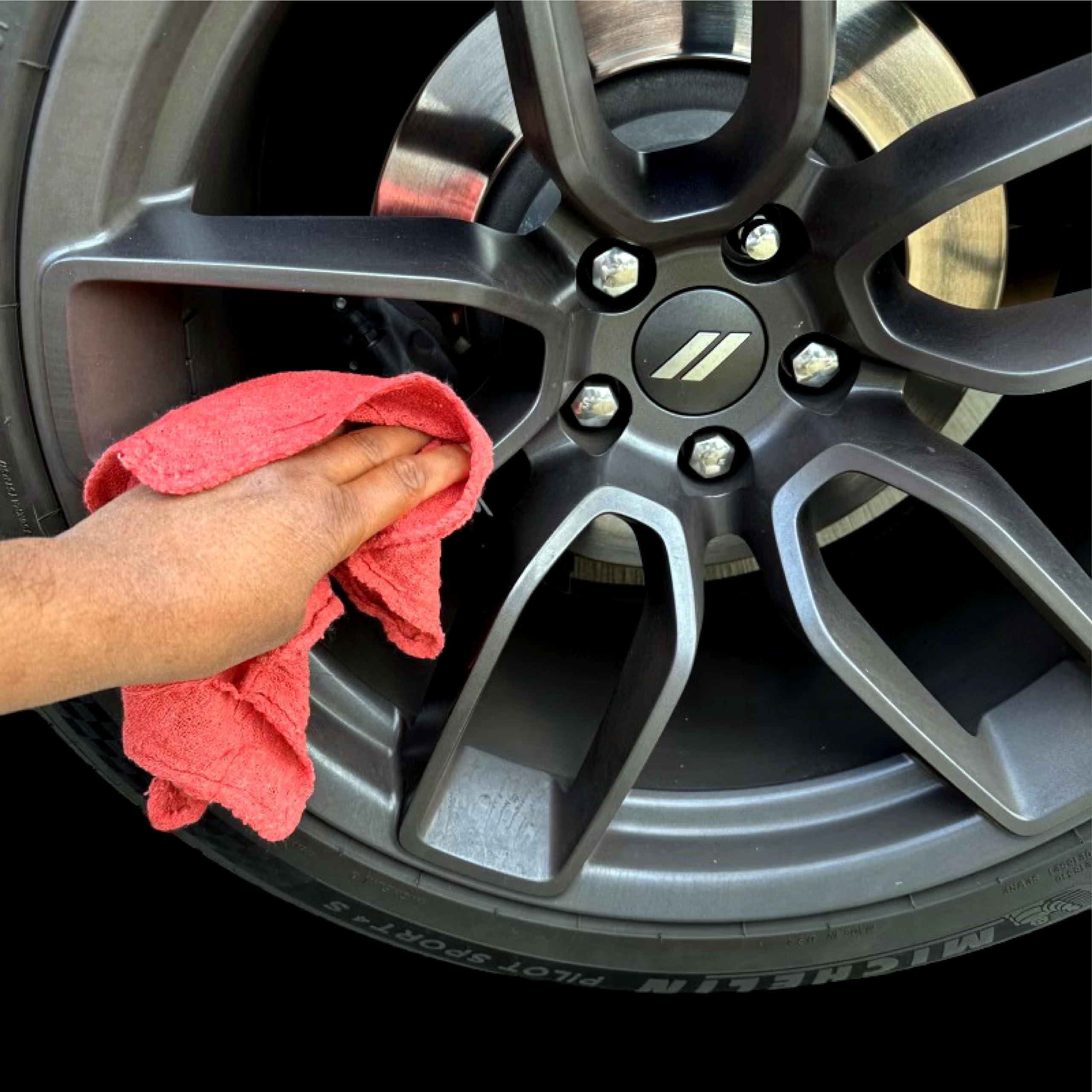 generic Ocean Towels Cotton Red Shop Towels Pack of 50 Rags Durable Quality Cleaning Cloths - Shop Rags Reusable Cleaning 100% Cotton Size 15x15 Highly Absorbent - use for Shop, Home, Auto & Garage