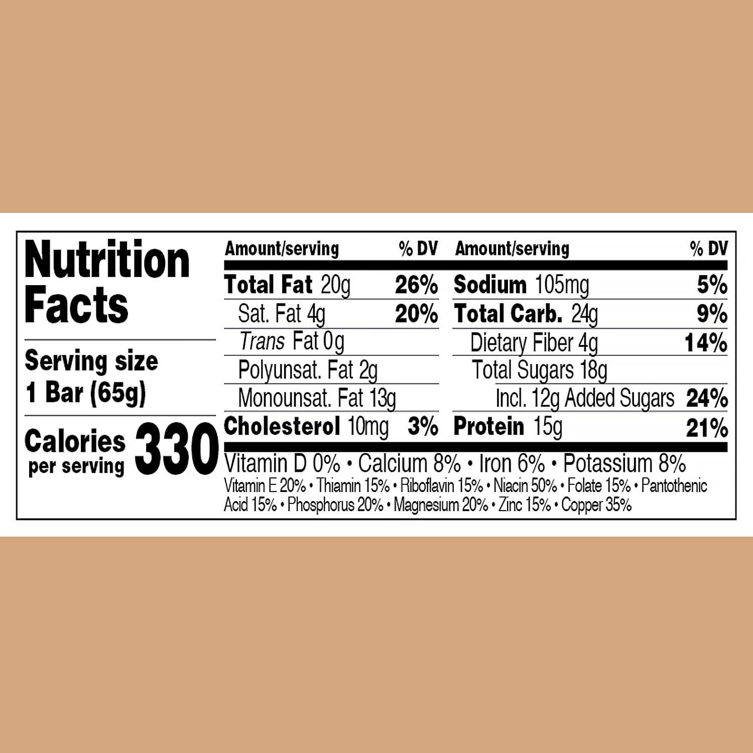 Perfect Foods Bar Perfect Peanut Butter Bar, 2.504 Ounce -- 16 per case.