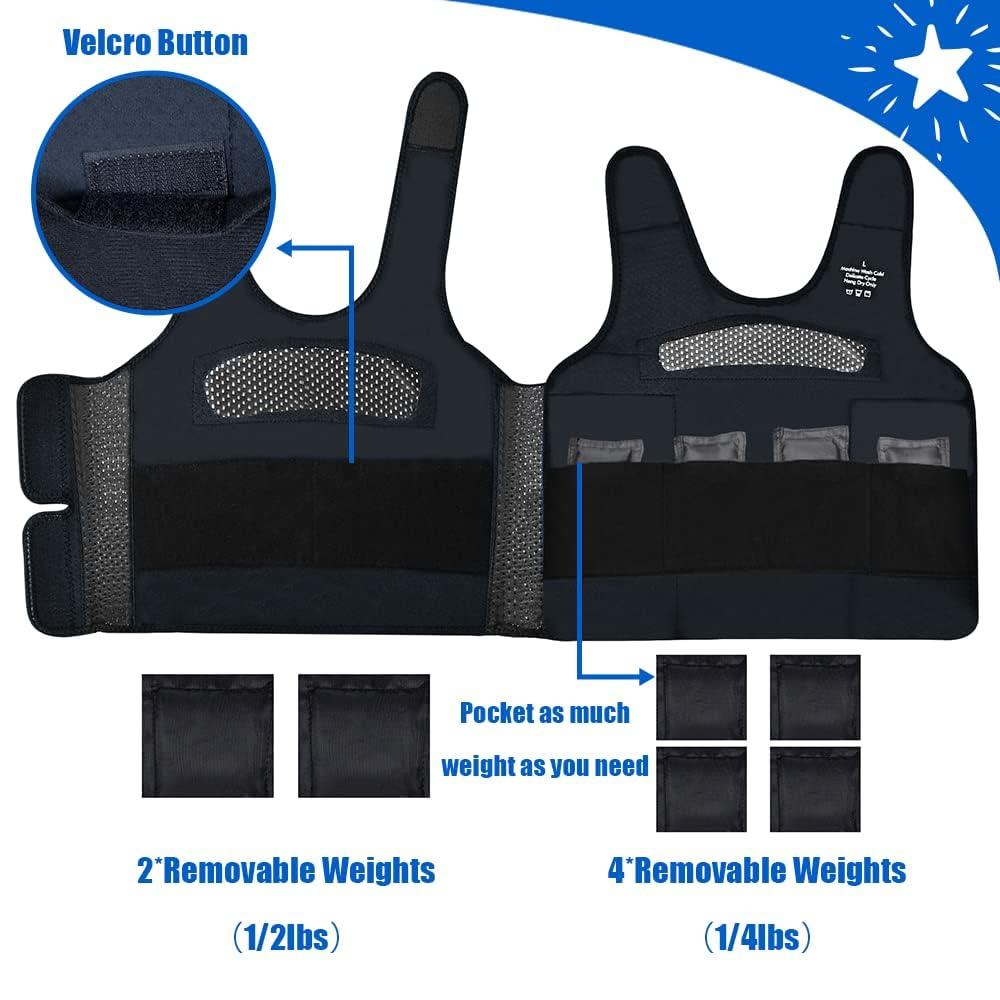 oboist Compression Vest for Kids (Large, Ages 10+) Weighted Vest for Kids Including 6 Removable Weights Navy Blue