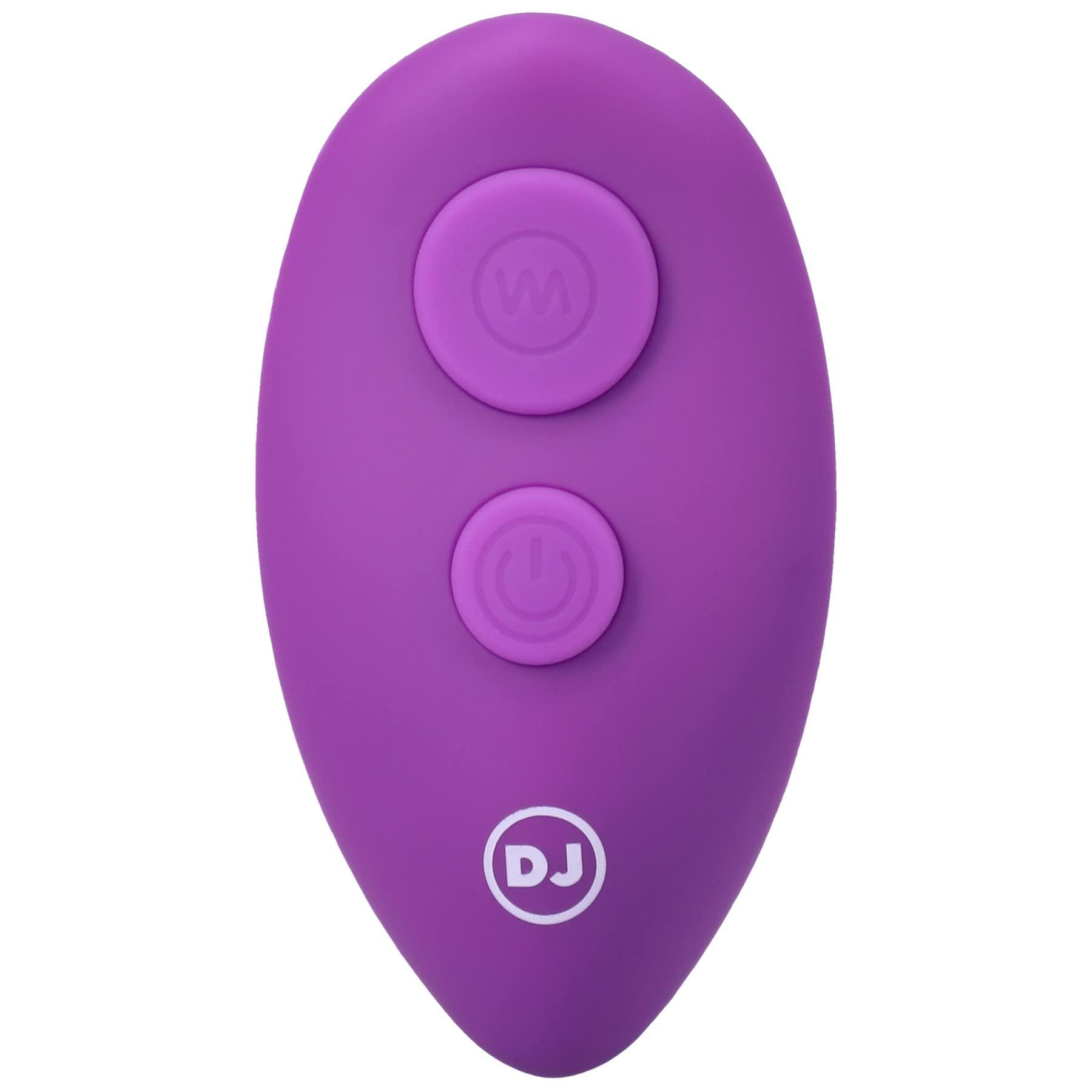 Doc Johnson Doc Johnson A-Play - Beaded Vibe - Rechargeable Silicone Anal Bead Plug with Remote, Purple