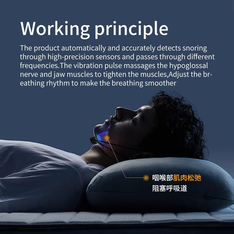 LipSki Smart Throat Anti Snoring Device Electric Variable Speed Anti Snoring Devices Electric Intelligent Massage Snore Stopper Snore Solution for Men and Women